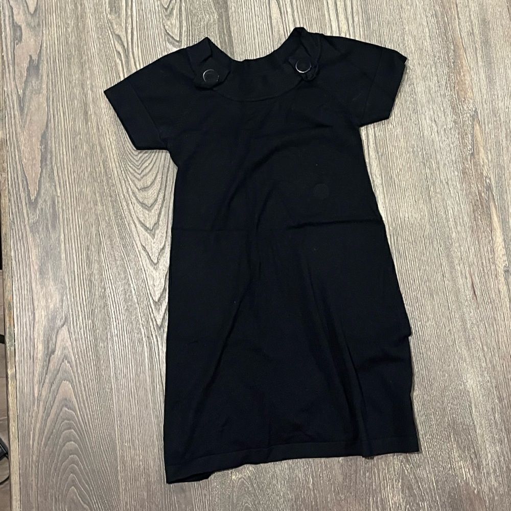 B. Darlin Womens Short Sleeve T-Shirt Mini Dress Round Neck Black Size Medium